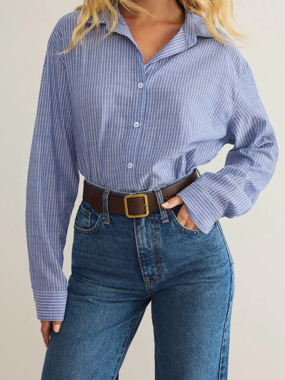 Z SUPPLY: SEAPORT STRIPED Light Blue Button-Up Shirt